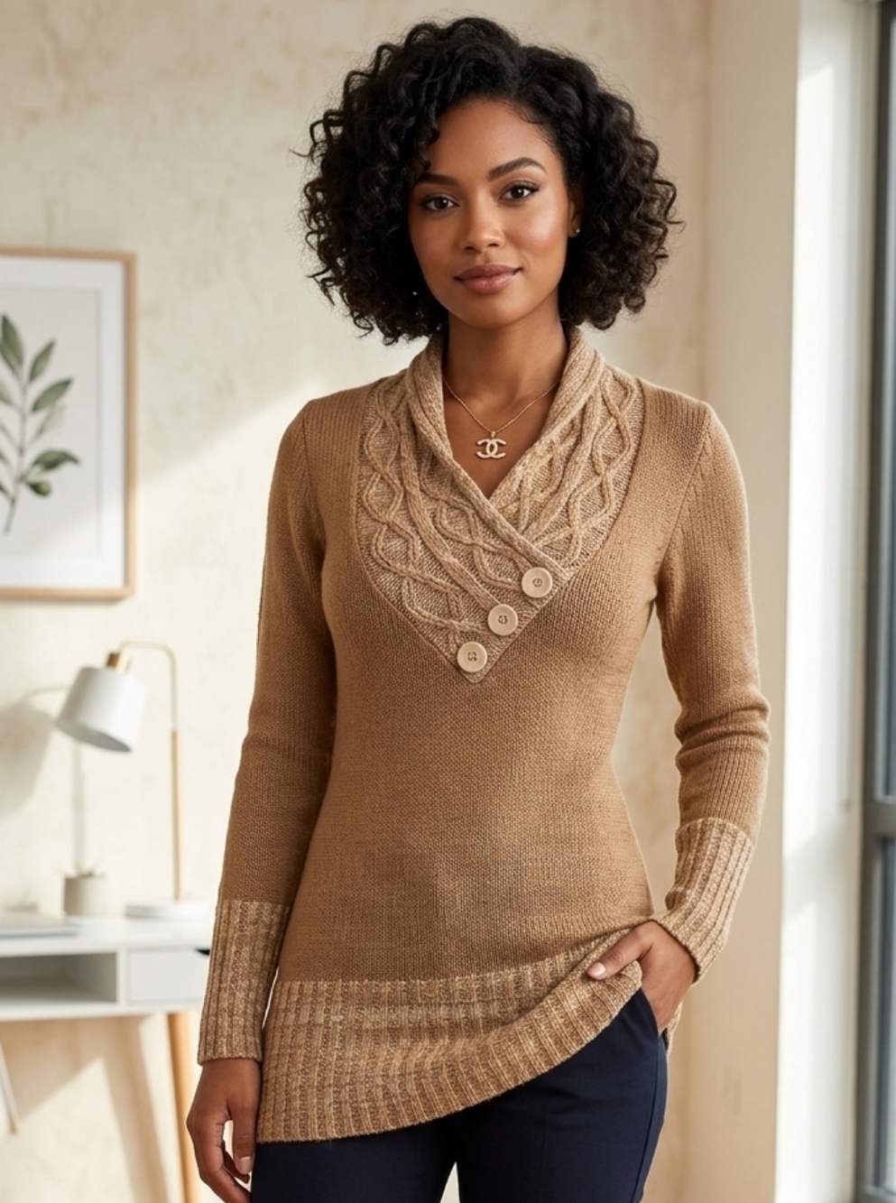 Khaki sweater